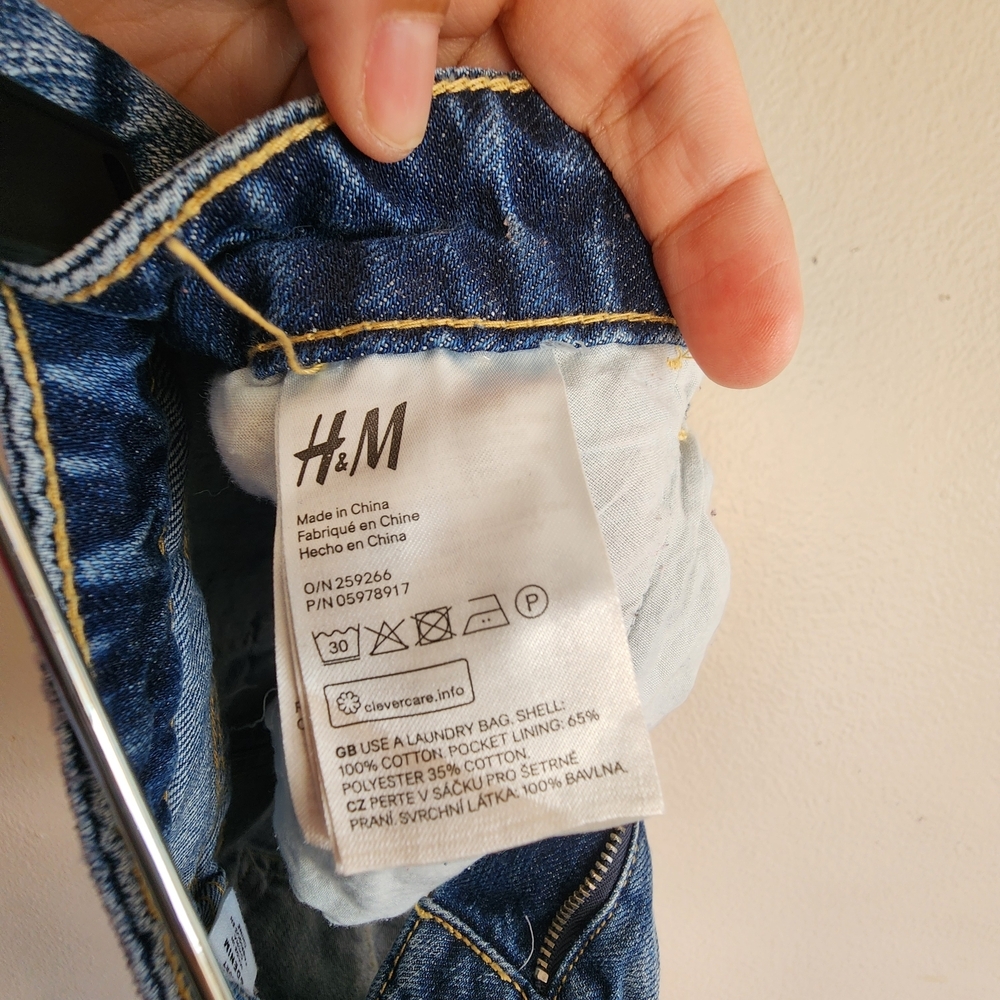 H&M Ripped Blue Jean Shorts - Picture 6 of 6